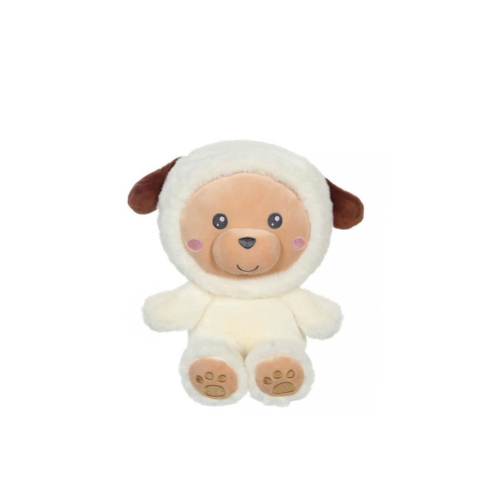 Peluche Chien Hoody Pets - GIPSY TOYS - Creme, 24 cm