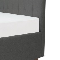 EMILY Lit adulte 140x190 cm + Coffre de rangement - Tissu imitation li