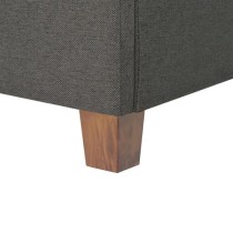 EMILY Lit adulte 140x190 cm + Coffre de rangement - Tissu imitation li