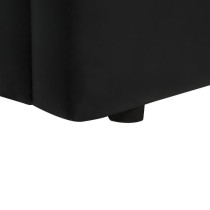 MARTIN Lit adulte - 140 x 190 cm + coffre de rangement - Simili noir -