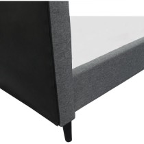 Lit adulte REMSEN - 160 x 200 cm - Sommier inclus - Gris foncé