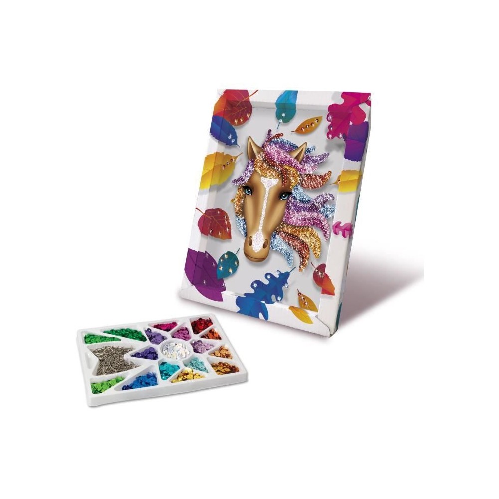 Kit loisir créatif - Cheval - Sequins - Pour enfant a partir de 7 ans