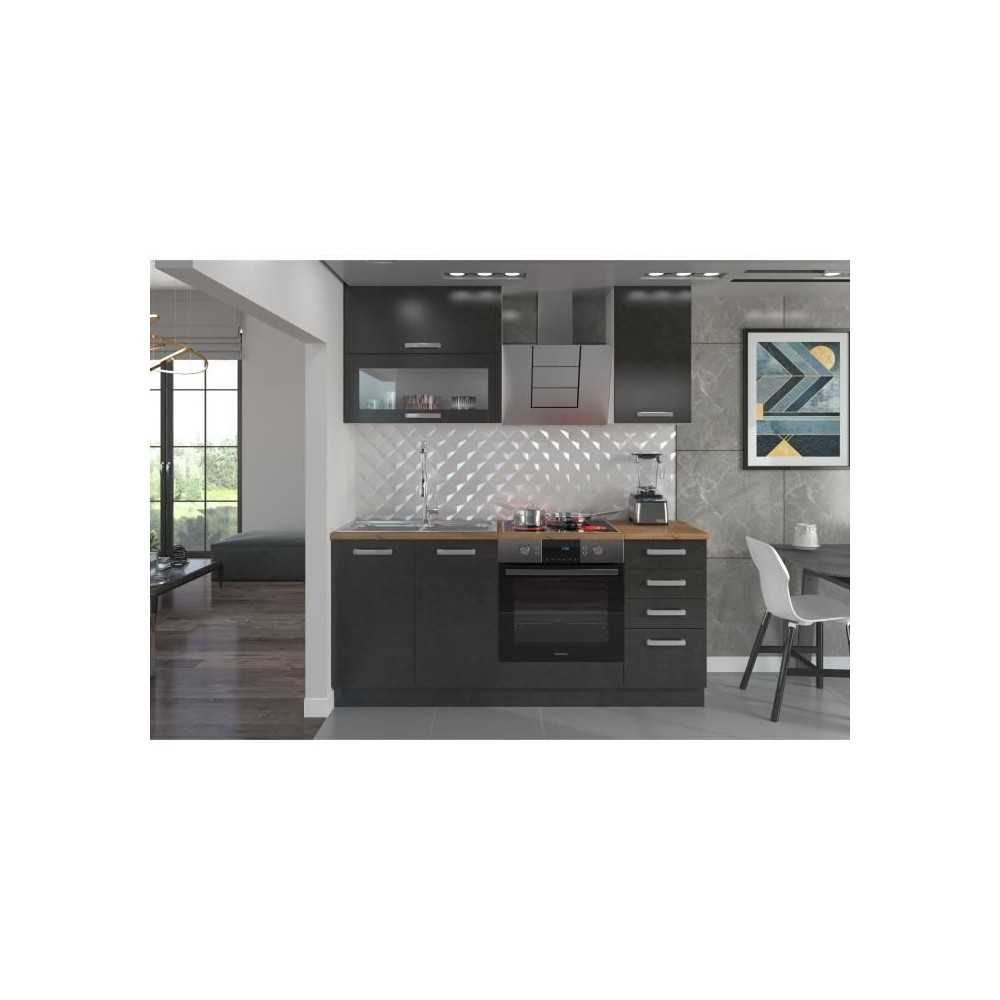 LASSEN Cuisine complete L 180 cm avec meuble four et plans de travail