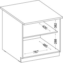 Meuble bas 2 portes battantes avec plan de travail - Gris mat - L 80 x