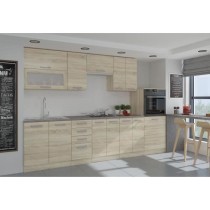 LASSEN Cuisine complete L 300 cm avec demi-colonne four et hotte - Dé