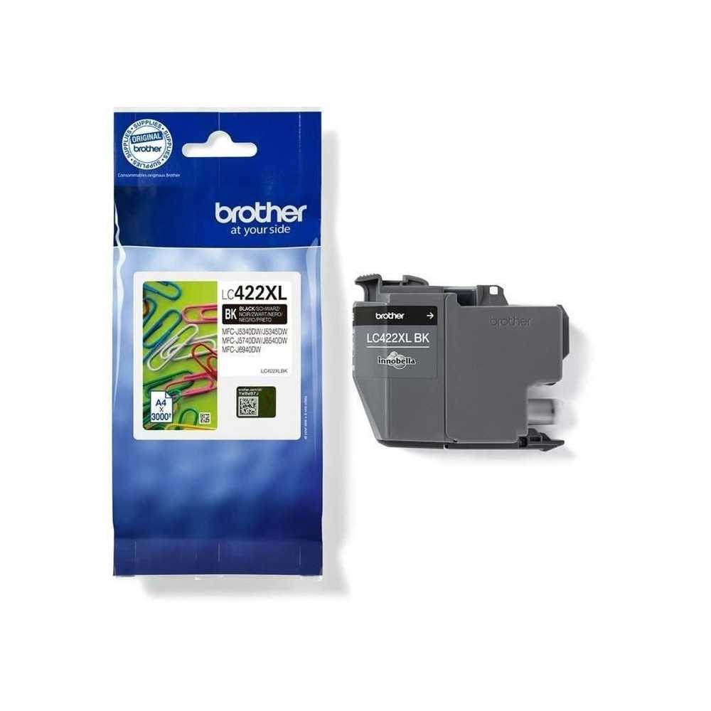 Cartouche LC422XLBK - BROTHER - Noir - 3000p - Pour Business Smart MFC