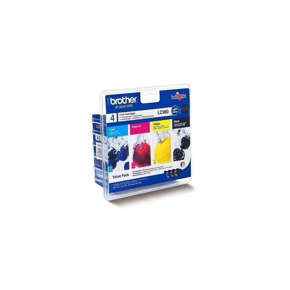 Brother LC980 Cartouches d'encre Multipack Coul...