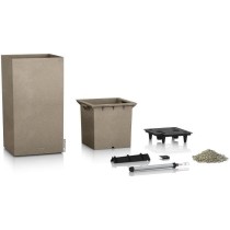 Pot de fleur LECHUZA Canto Stone Colonne 40 - kit complet, beige sable