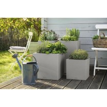 LECHUZA Jardiniere Canto Color Square 40 ALL-IN-ONE Gris 13720