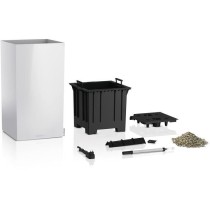 Pot de fleur LECHUZA Canto Premium Colonne 40 - kit complet LED, blanc