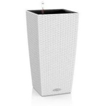 Pot de fleur LECHUZA Cubico Cottage 40 - kit complet, blanc