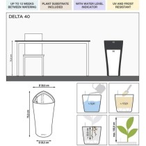 Pot de fleur Delta Premium 40 - LEC - Rouge - Plastique - Avec réserv