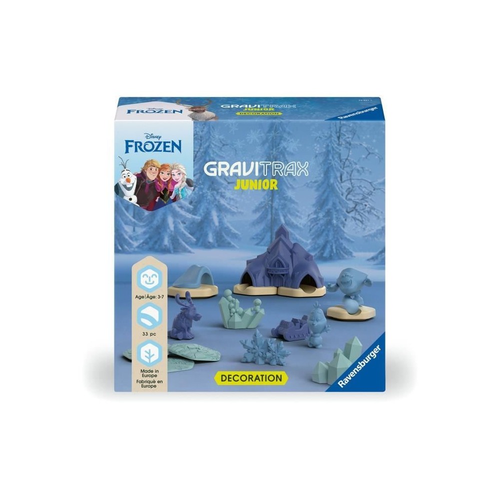 Ravensburger-Gravitrax Junior Set d'extension La Reine des Neiges-33 pieces-Circuit de billes a construire-Des 3 ans-23861