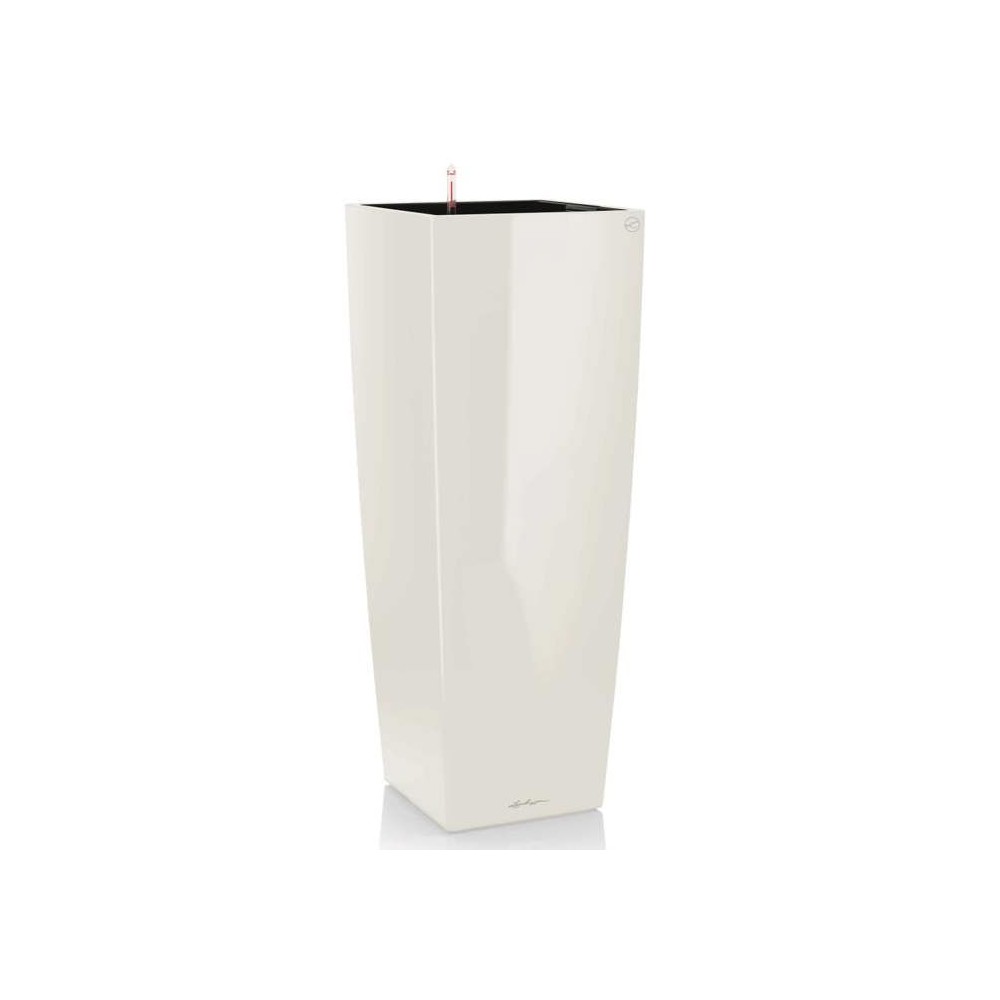 LECHUZA Jardiniere Cubico Alto 40 ALL-IN-ONE Blanc brillant 18230