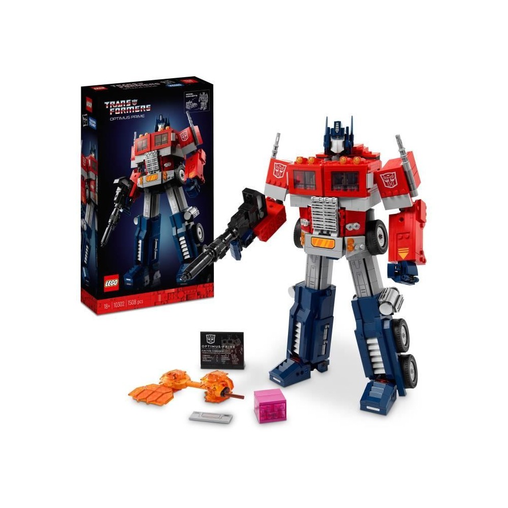 LEGO ICONS™ 10302 Optimus Prime, Figurine Autobot Robot de Transform