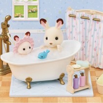 Le set baignoire et douche - SYLVANIAN FAMILIES - 5739 - Ensemble de salle de bain avec accessoires