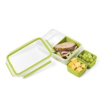 TEFAL Masterseal To Go Lunch Box, Boîte a déjeuner 1,2 L, 3 compartiments, 100% hermétique, Sans BPA, Garantie 30 ans K310041