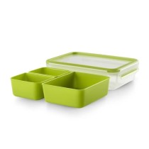 TEFAL Masterseal To Go Lunch Box, Boîte a déjeuner 1,2 L, 3 compartiments, 100% hermétique, Sans BPA, Garantie 30 ans K310041