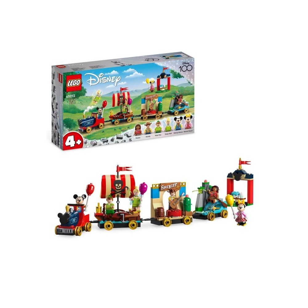 LEGO Disney 43212 Le Train en Fete Disney, Jouet avec Mickey et Minnie