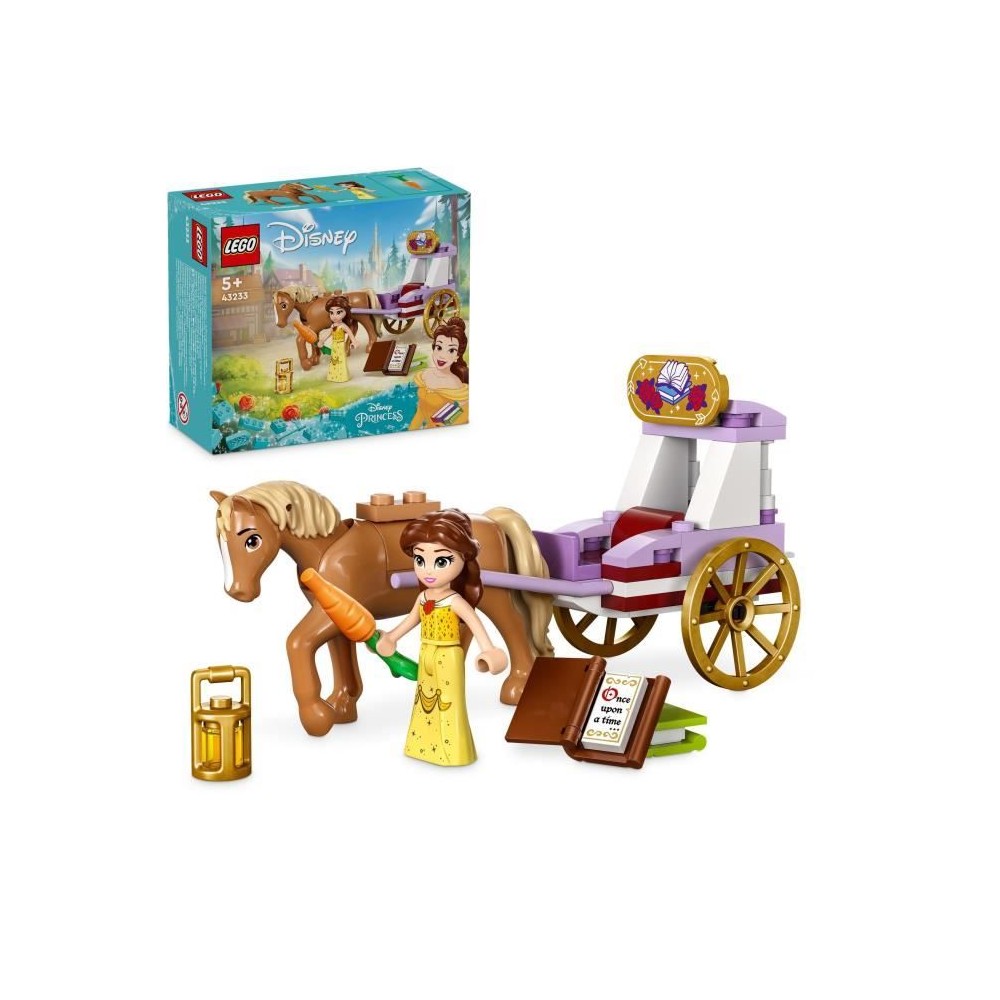 LEGO 43233 Disney Princess L'Histoire de Belle - La Caleche, Jouet ave