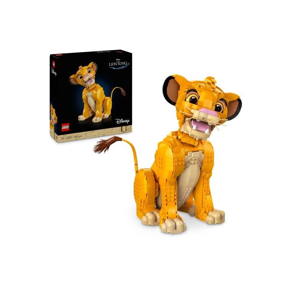 LEGO Disney Classic 43247 Simba, le jeune Roi lion, figurine d'animal