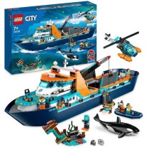 LEGO City 60368 Le Navire d'Exploration Arctique, Jouet de Grand Batea