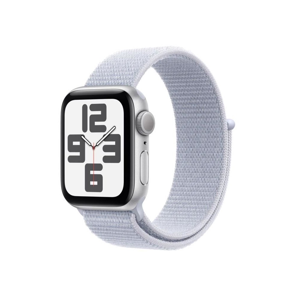 Apple Watch SE GPS - 40mm - Boîtier Silver Aluminium - Bracelet Blue Cloud Sport Loop