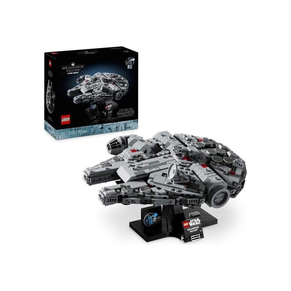 LEGO Star Wars 75375 Millennium Falcon, Set de Construction, Vaisseau