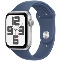 Apple Watch SE GPS - 44mm - Boîtier Silver Aluminium - Bracelet Denim Sport Band - S/M