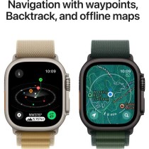 Apple Watch Ultra 2 GPS + Cellular - 49mm - Boîtier Black Titanium - Bracelet Dark Green Alpine Loop - Medium