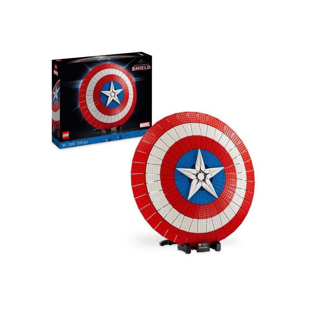 LEGO Marvel 76262 Le Bouclier de Captain America, Maquette Avengers po