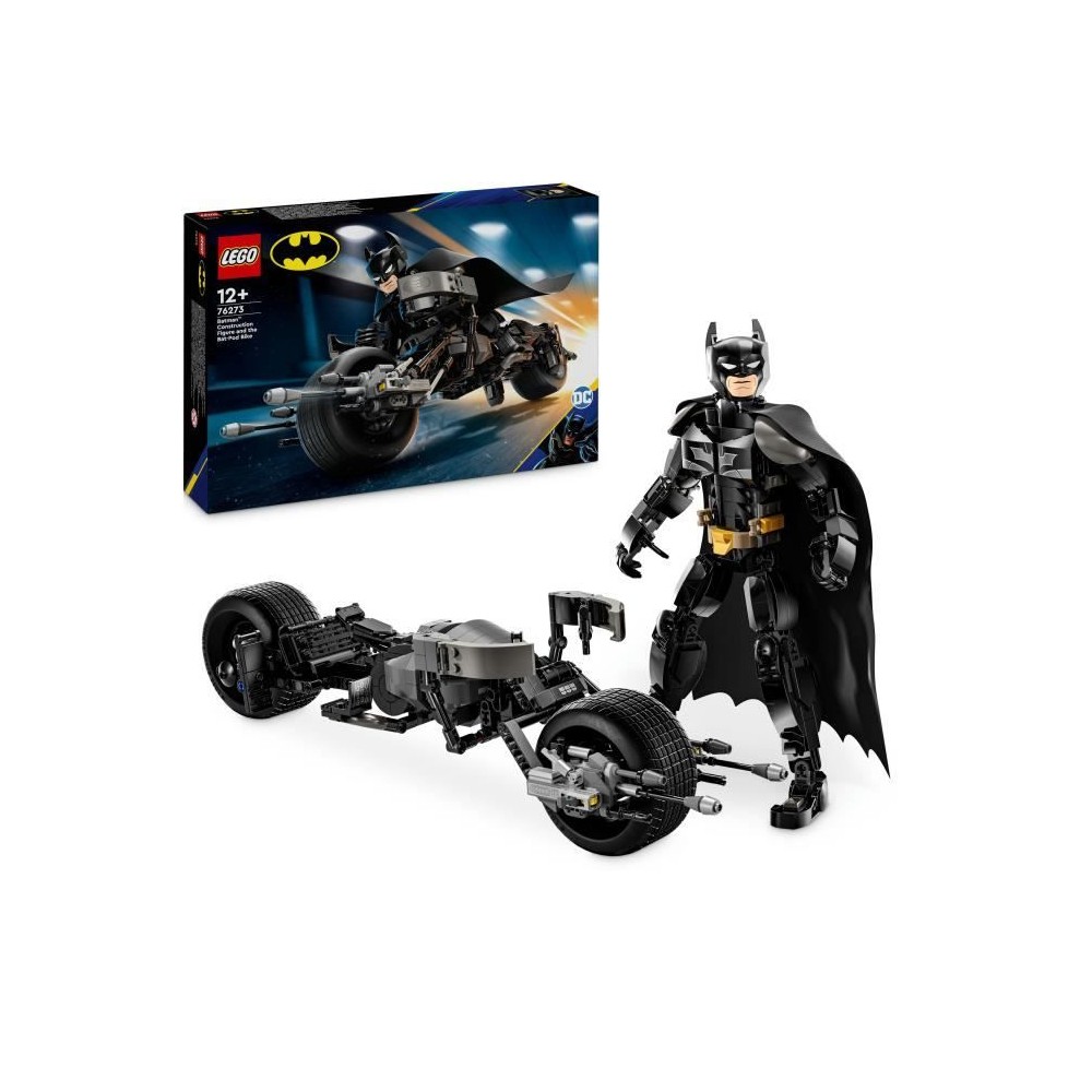 LEGO DC Batman 76273 La figurine de Batman a construire et la moto Bat