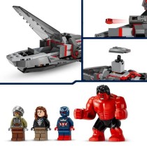 LEGO Marvel 76292 Captain America vs Hulk rouge - Avion de chasse a co