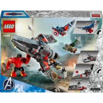 LEGO Marvel 76292 Captain America vs Hulk rouge - Avion de chasse a co