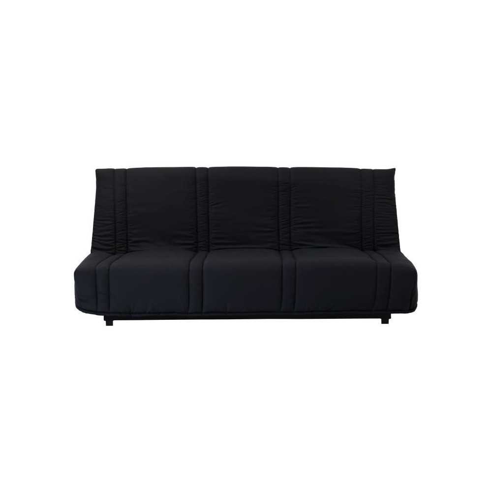 Banquette clic clac 3 places - tissu Noir - Style contemporain - L 193