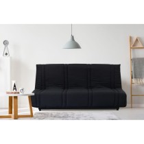 Banquette clic clac 3 places - tissu Noir - Style contemporain - L 193