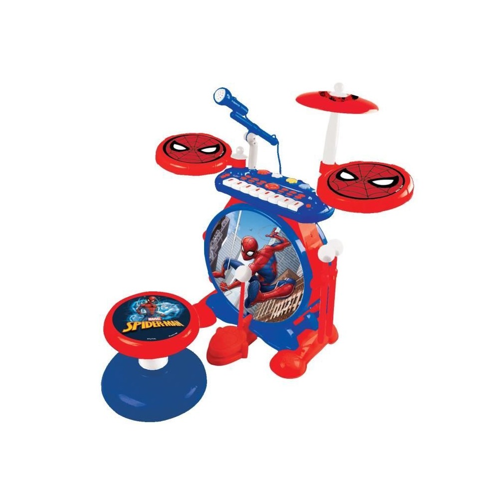 SpiderMan - Batterie électronique pour enfant - Lumineuse - Complete