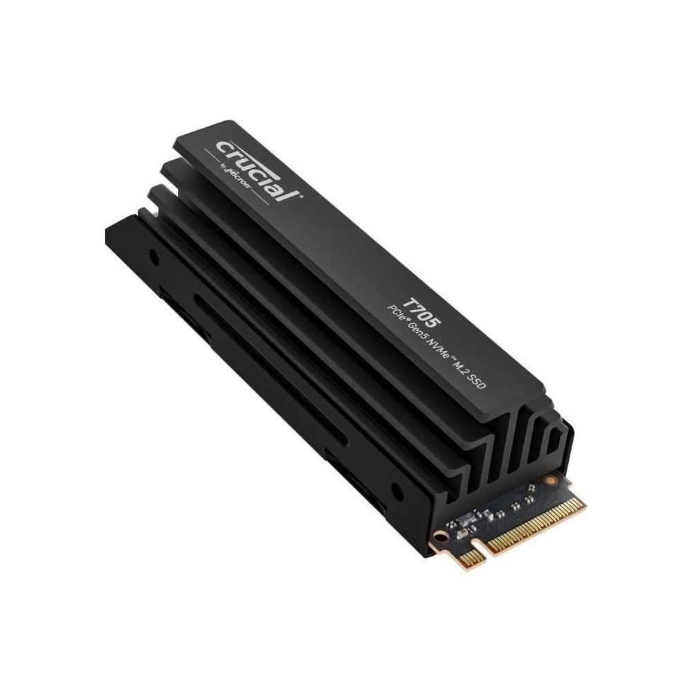 SSD Interne Gaming avec Dissipateur Premium - CRUCIAL - T705 SSD 4To PCIe Gen5 NVMe M.2 (2024) - CT4000T705SSD5