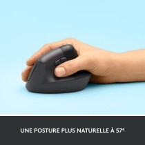 Souris ergonomique - Sans fil - Logitech - Lift - Droitier - Graphite