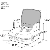 Réhausseur bébé pour table a manger - BENBAT - Portable et lavable