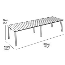 Table de jardin rectangulaire 320 cm Graphite - ALLIBERT BY KETER - 8