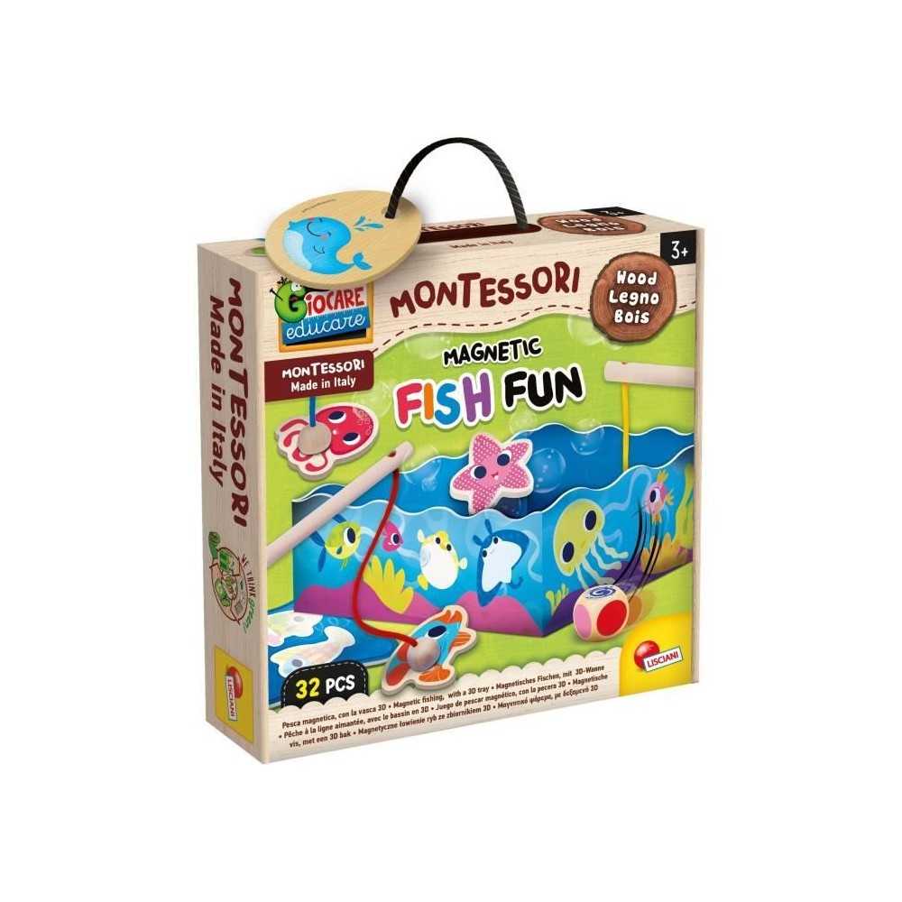 Magnetic Fish Fun - jeu d'apprentissage en bois - basé sur la méthod