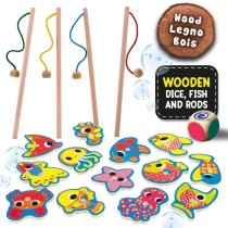 Magnetic Fish Fun - jeu d'apprentissage en bois - basé sur la méthod