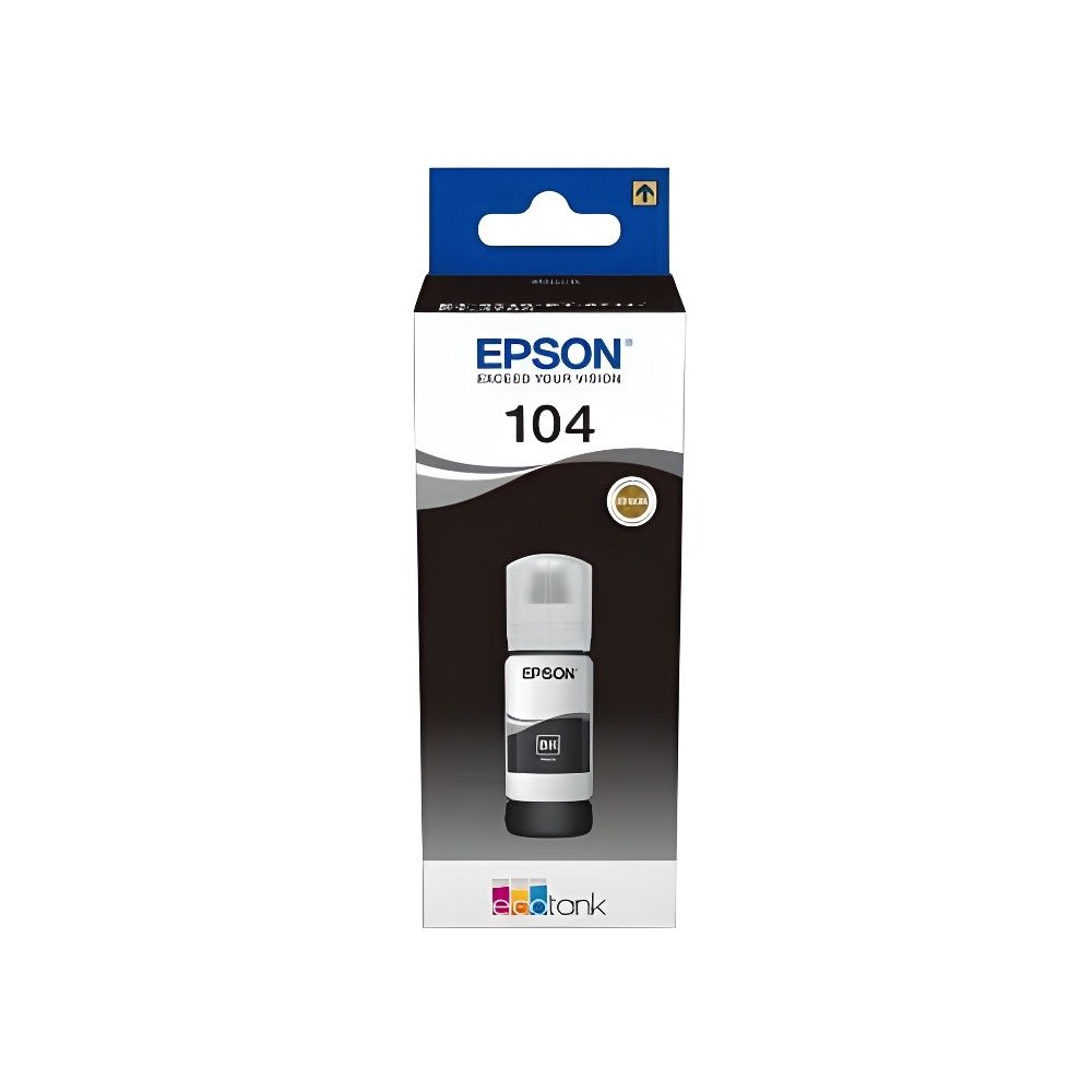 EPSON Kit de Remplissage d'Encre Epson EcoTank 104 - Noir - Jet d'encre - 4500 Pages - 1 Unit(s) (C13T00P140)