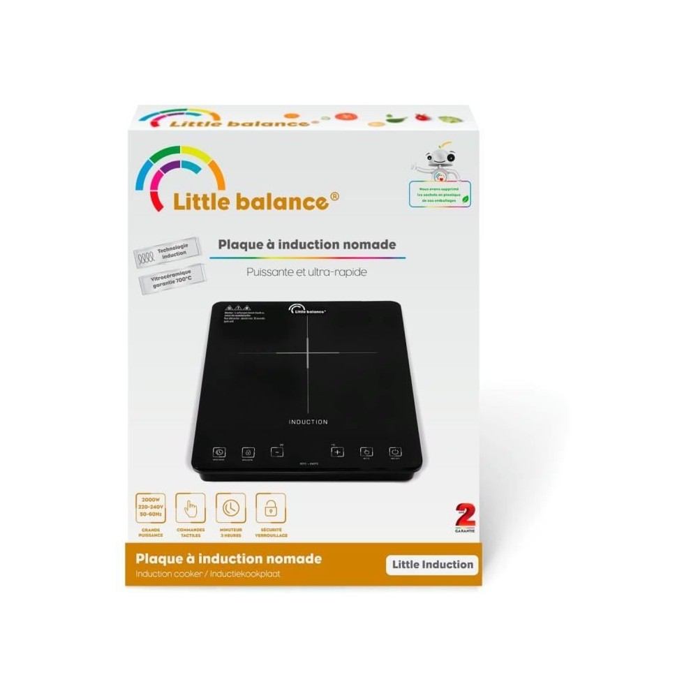 Plaque de cuisson a induction - LITTLE BALANCE - 8575 - 2000 W - 1 foy