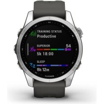 Montre GPS connectée - GARMIN - Fenix 7S - Argent avec bracelet gris