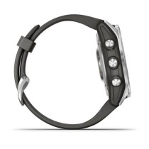 Montre GPS connectée - GARMIN - Fenix 7S - Argent avec bracelet gris