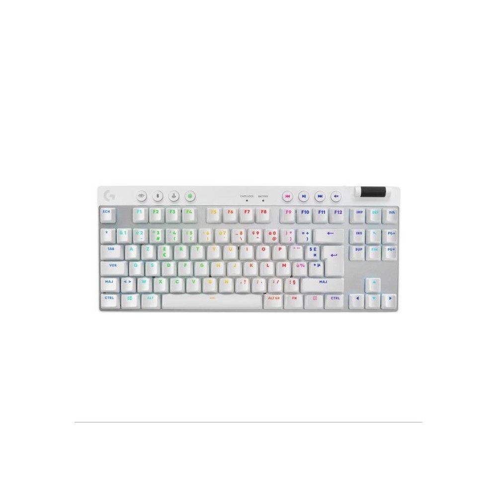 Clavier Logitech G PRO X TKL LIGHTSPEED Sans fil - Blanc