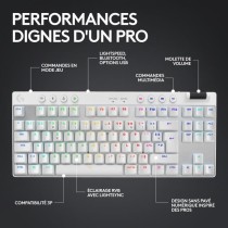 Clavier Logitech G PRO X TKL LIGHTSPEED Sans fil - Blanc