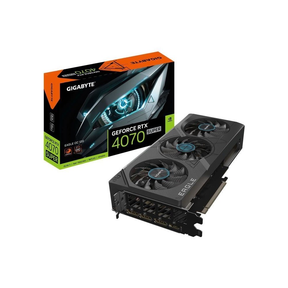 GIGABYTE - Carte Graphique - GeForce RTX 4070 SUPER EAGLE OC 12G